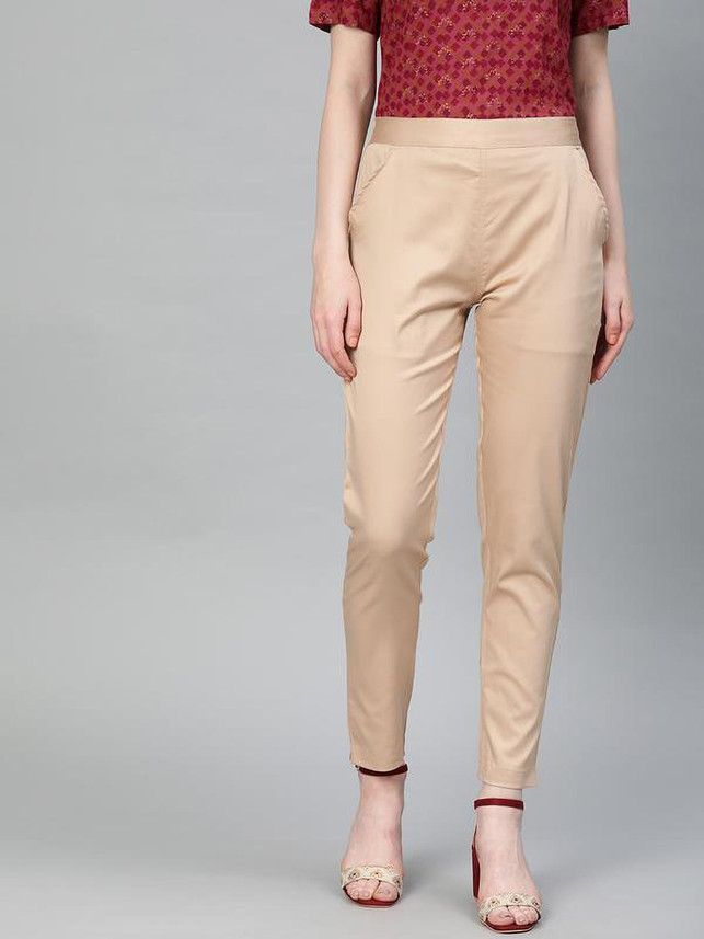 Jaipur Kurti Regular Fit Women Beige 