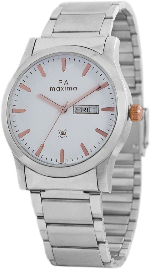 maxima watches with day and date