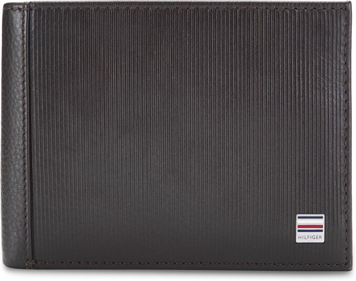 tommy hilfiger leather brown casual regular wallet