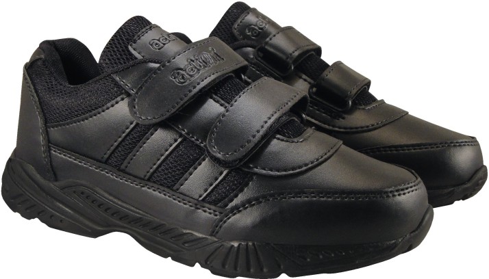 boys black velcro shoes