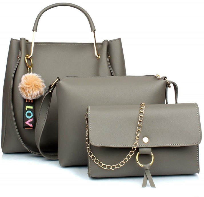 ladies grey handbags