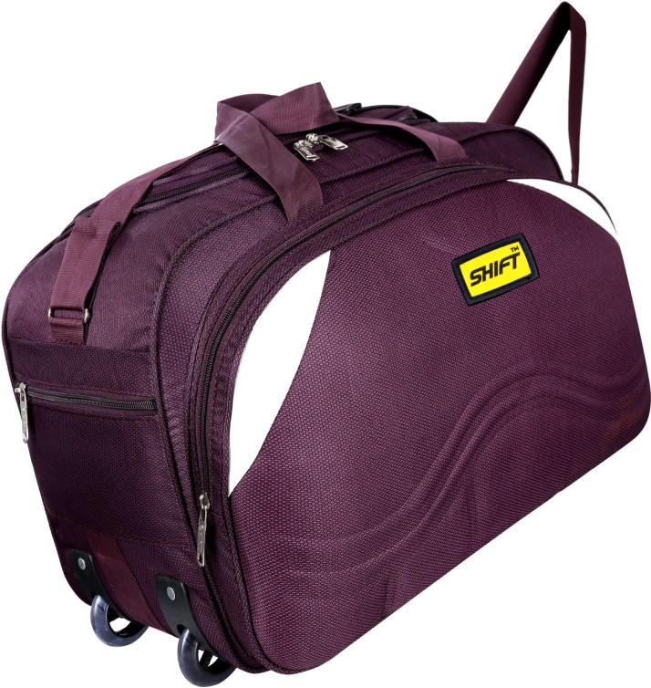 purple lightweight suitcase