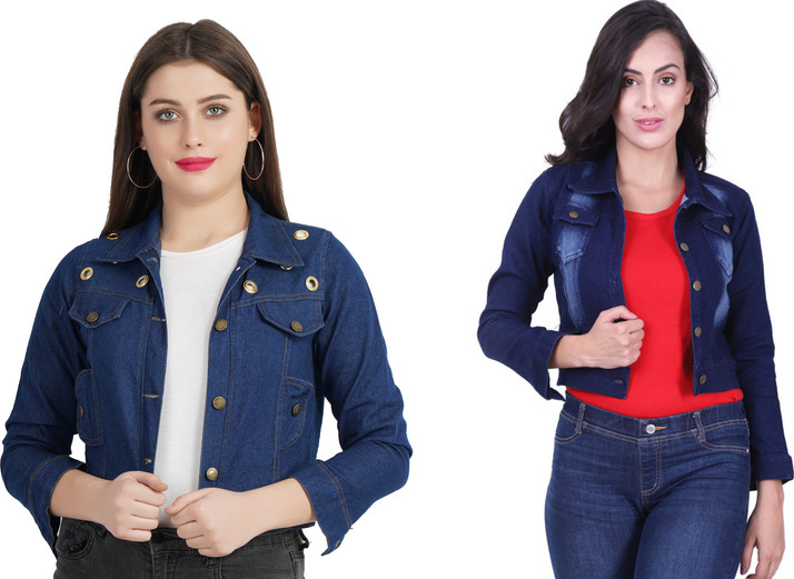 denim jacket for girl flipkart
