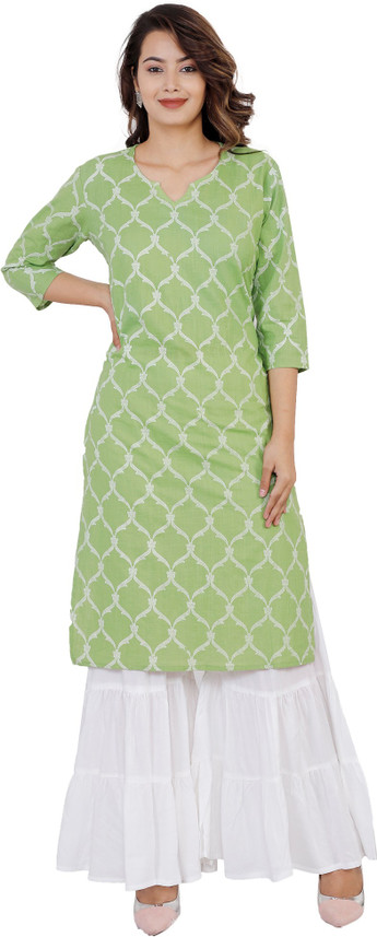 kurti with white sharara