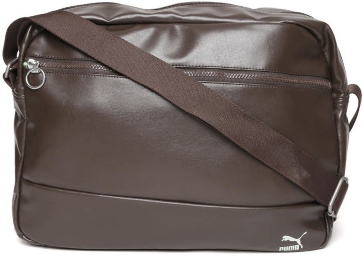 puma leather messenger bag