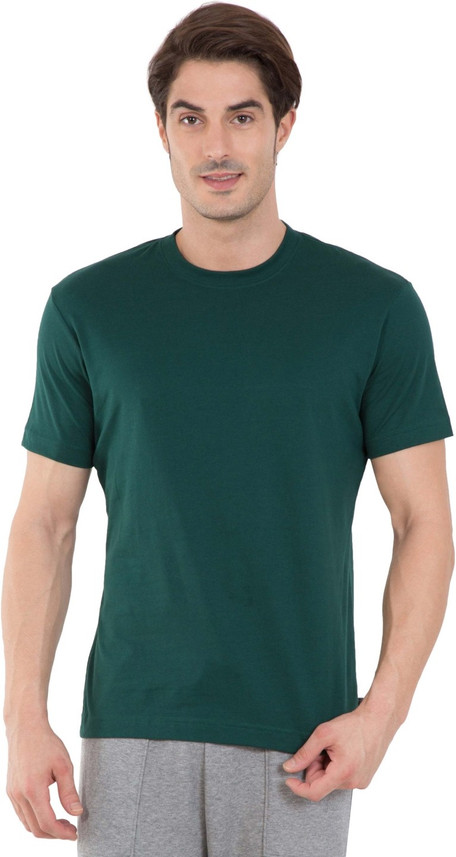 JOCKEY Solid Men Round or Crew Green T 