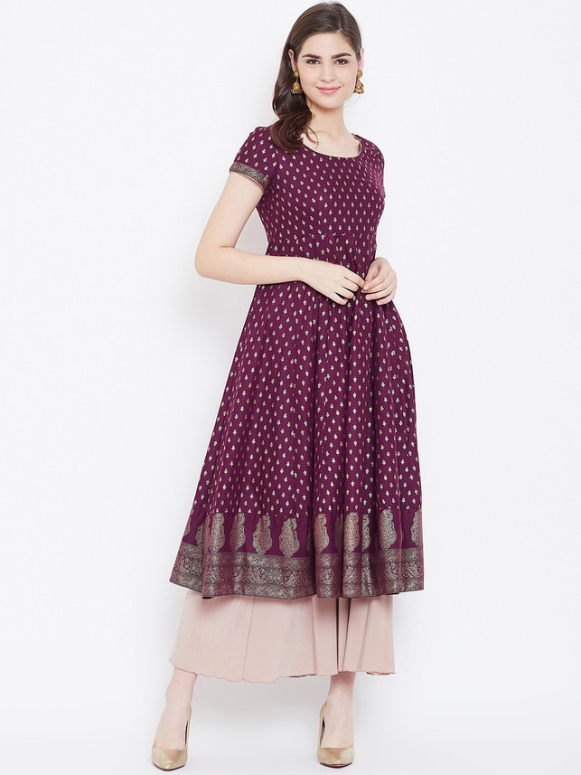 cotton flared kurta online shopping