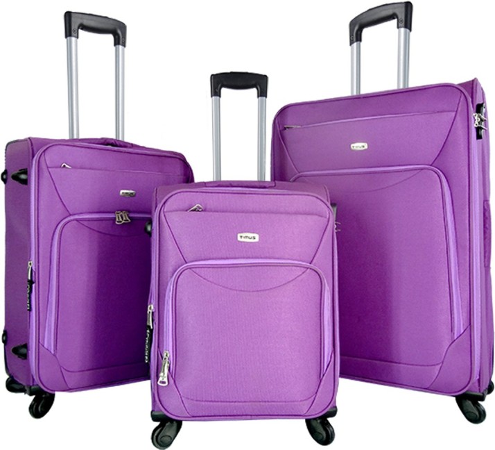 4 wheel suitcase set