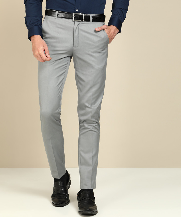 skinny fit grey trousers mens