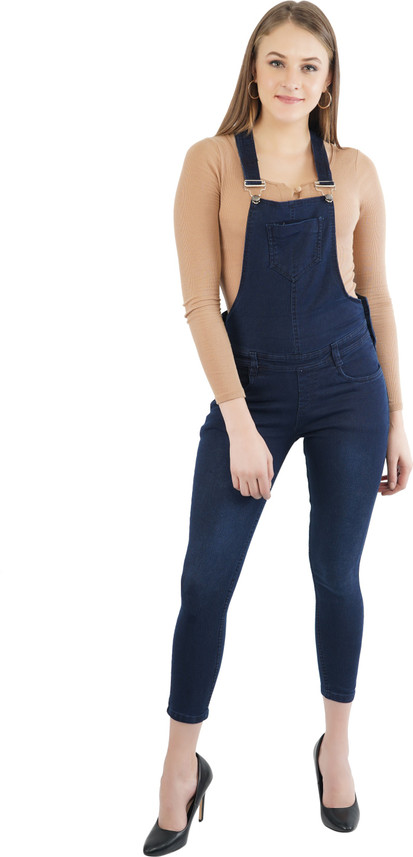 RESBO Women Dark Blue Dungaree - Buy 