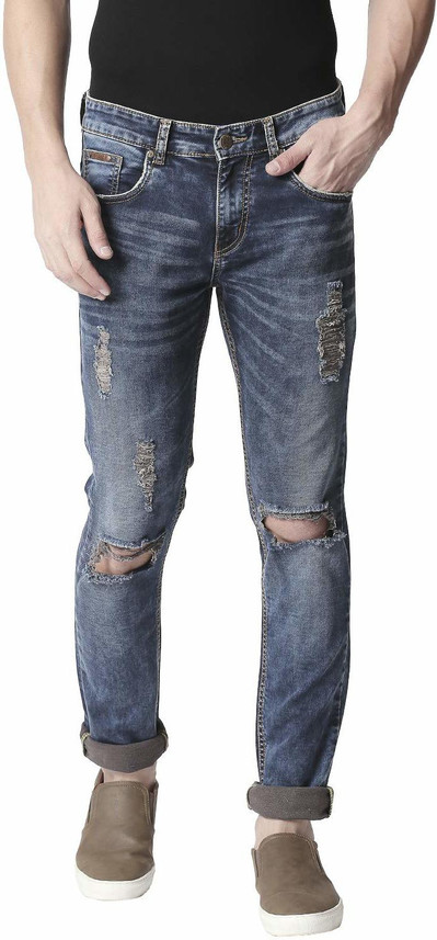 Bolts and Barrels Slim Men Blue Jeans 