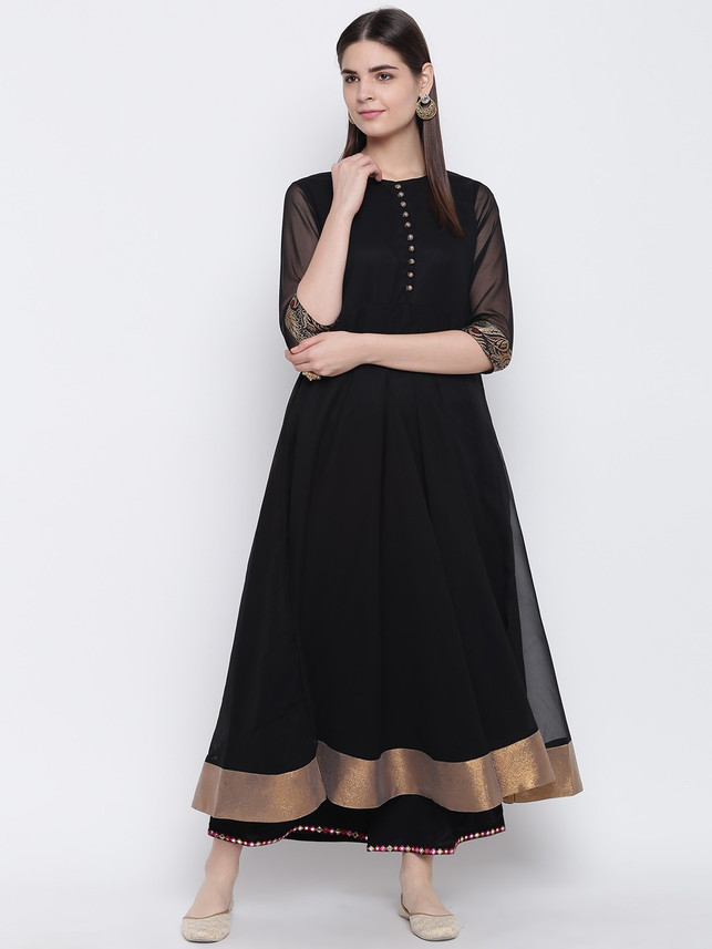 black anarkali kurta