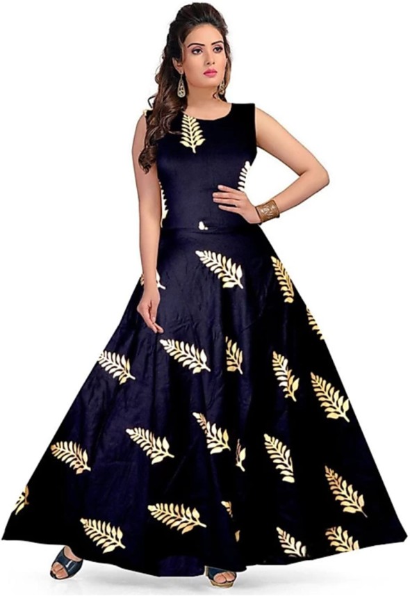 flipkart black gown