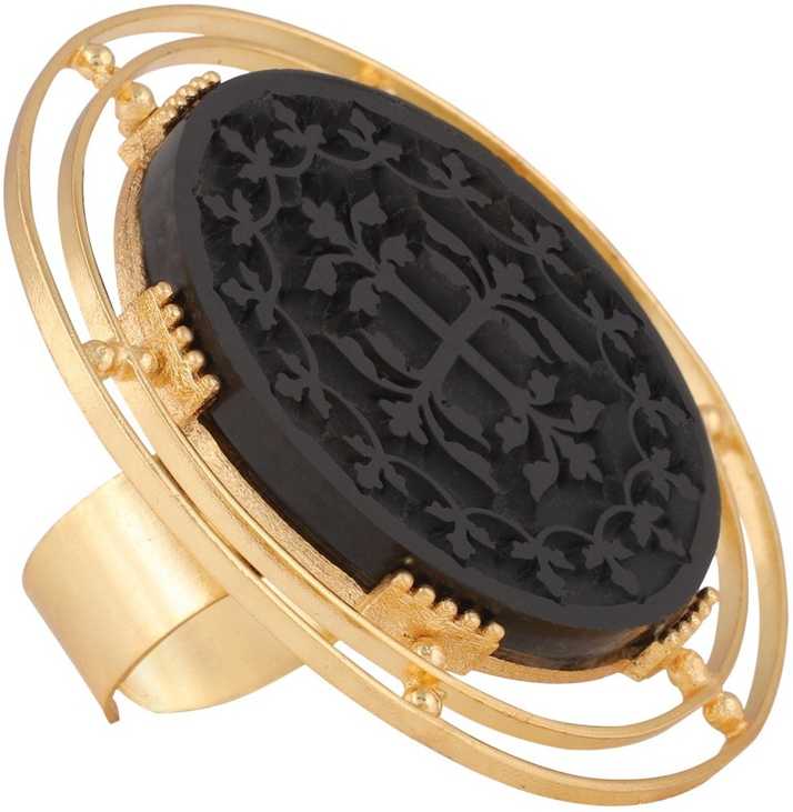 Color Chemistry Basilia Silver Onyx Gold Plated Ring Price In India Buy Color Chemistry Basilia Silver Onyx Gold Plated Ring Online At Best Prices In India Flipkart Com