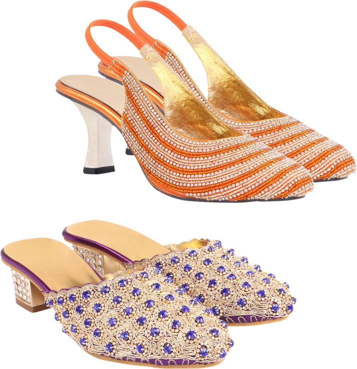 Zionk Women Multicolor Heels - Buy 