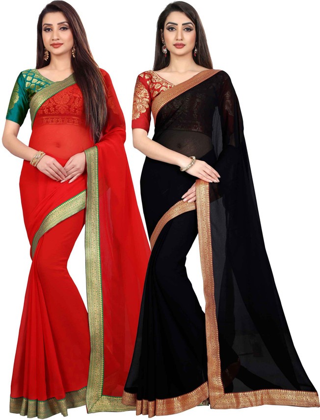 plain saree flipkart