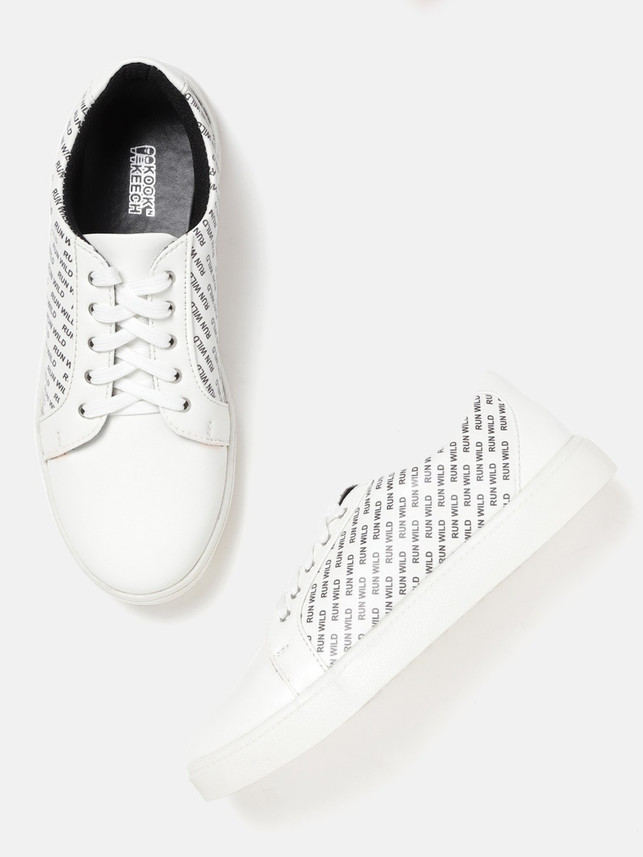 kook n keech women white sneakers