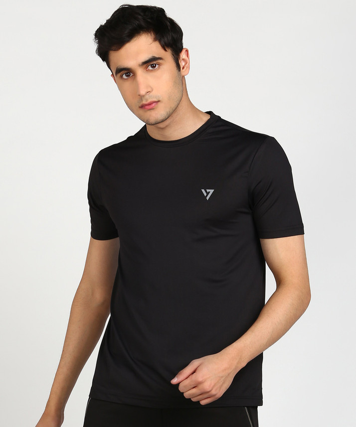 Seven By MS Dhoni Solid Men Round Neck 