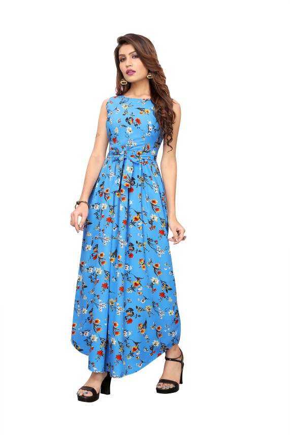 maxi light blue dress