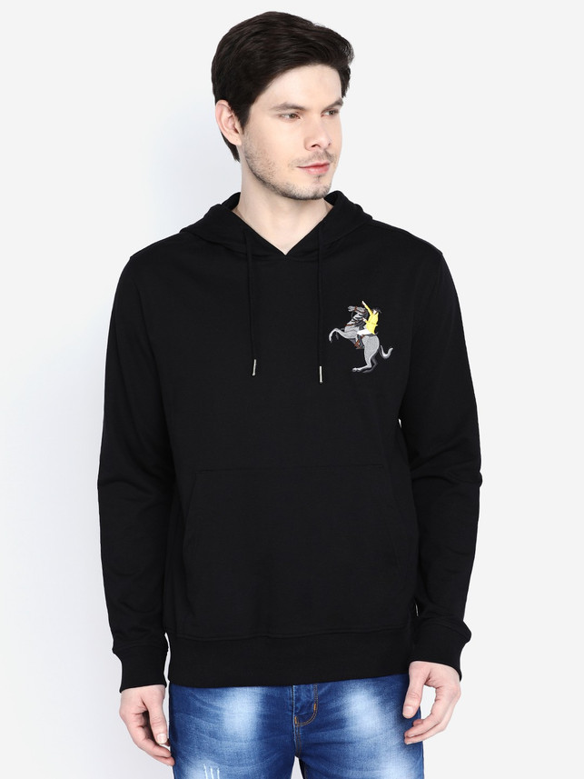 Sleeve Solid Men Sweatshirt 