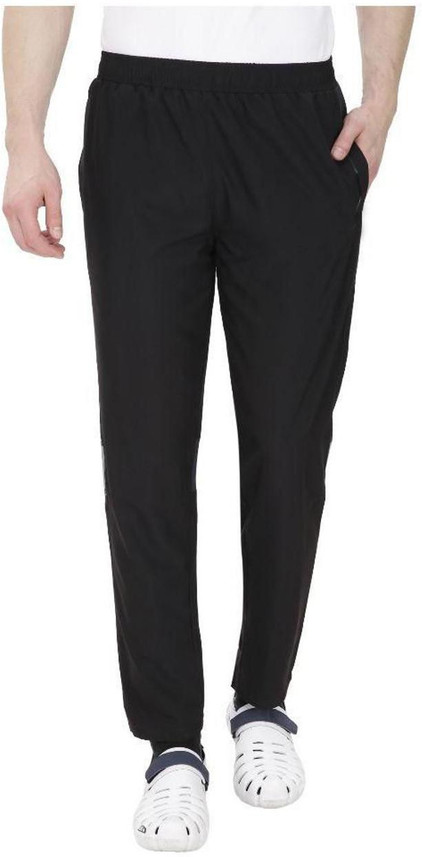 Solid Men Black Track Pants 