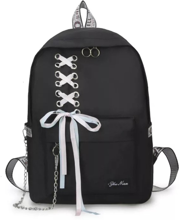 korean black backpack