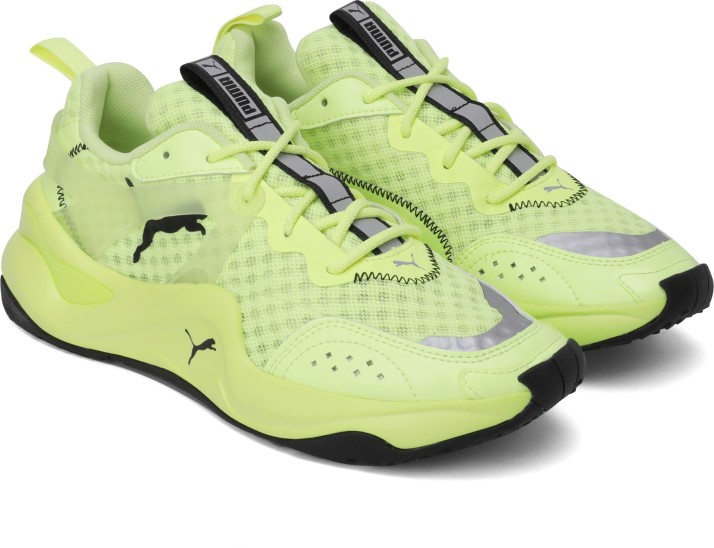 neon green puma shoes