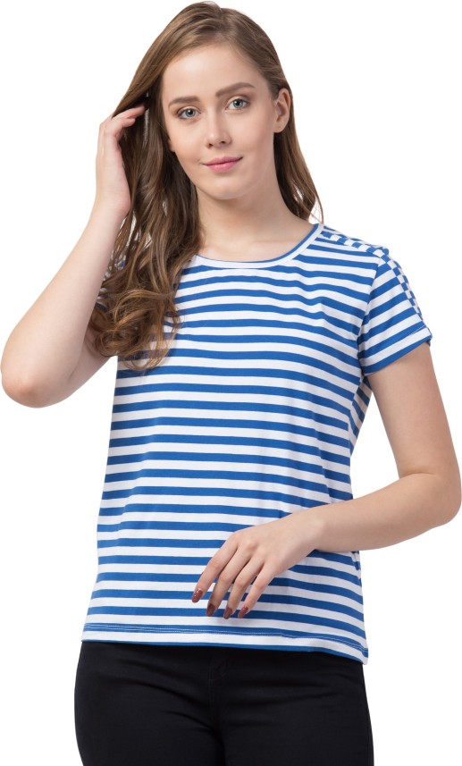 blue striped t shirt women
