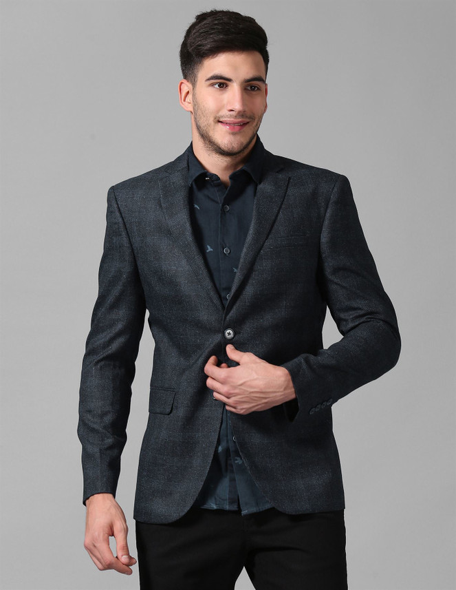 single breasted casual men's blazer