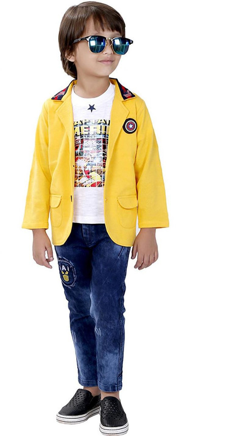 Festive) Blazer T-shirt, Jeans 
