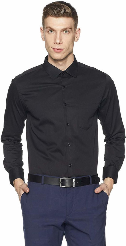 black shining formal shirt