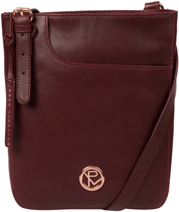 burgundy sling bag