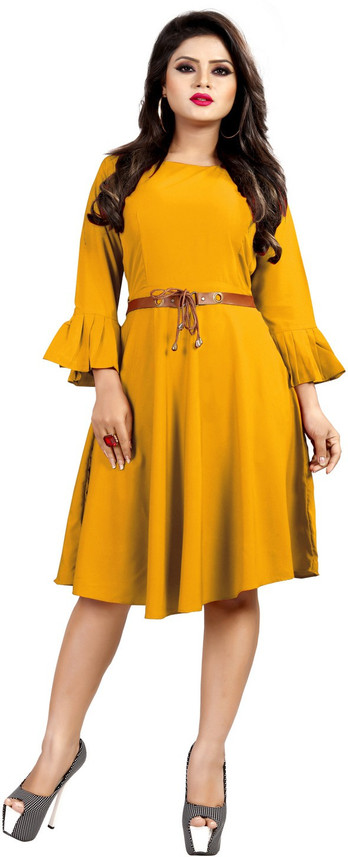 flipkart yellow dress