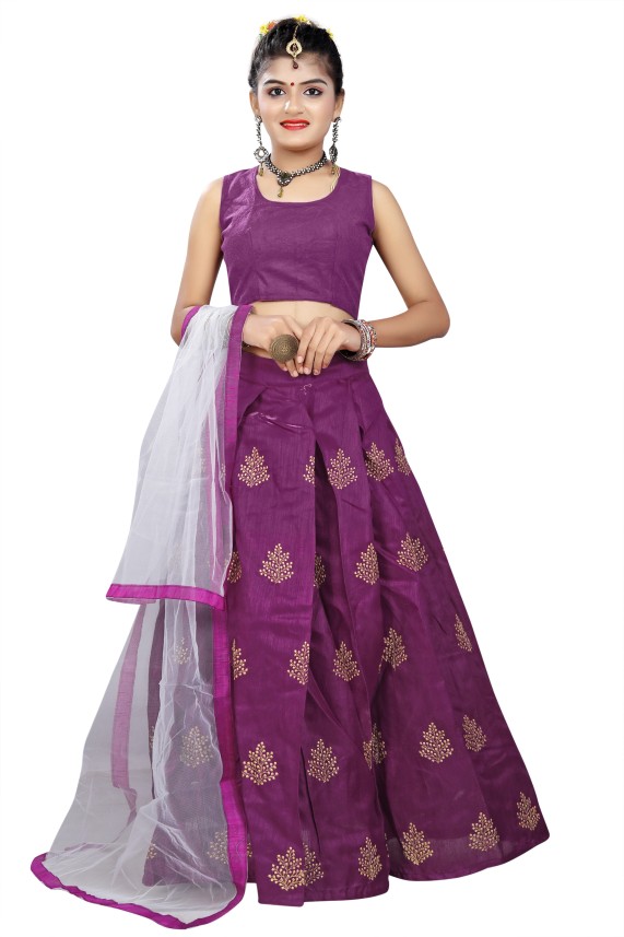 purple ghagra choli