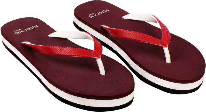 red sparkle flip flops