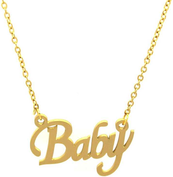 Vien Baby Crown Letter Special Valentine Gift Pendant Necklace Chain For Women Girls Gold Plated Stainless Steel Gold Plated Plated Stainless Steel Chain Price In India Buy Vien Baby Crown Letter Special Valentine