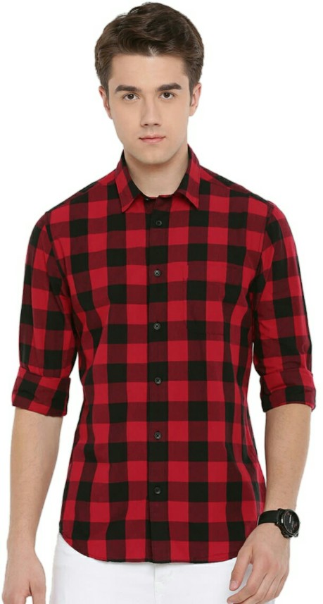 red and black shirt mens