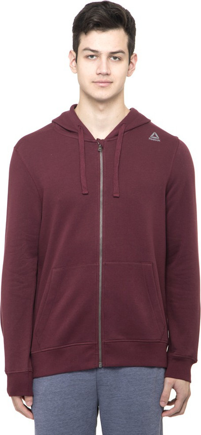 reebok full sleeve solid men's jacket