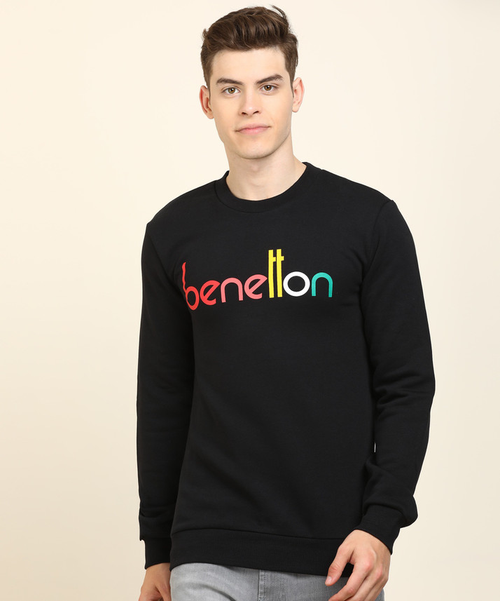 United colors of benetton full sleeve solid men's sweatshirt