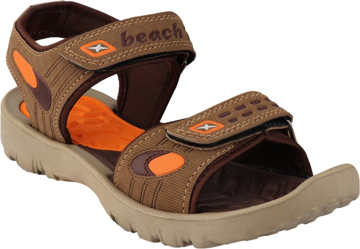 HYTECH Men Brown, Orange Sports Sandals 
