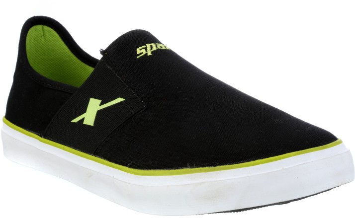 sparx black canvas shoes