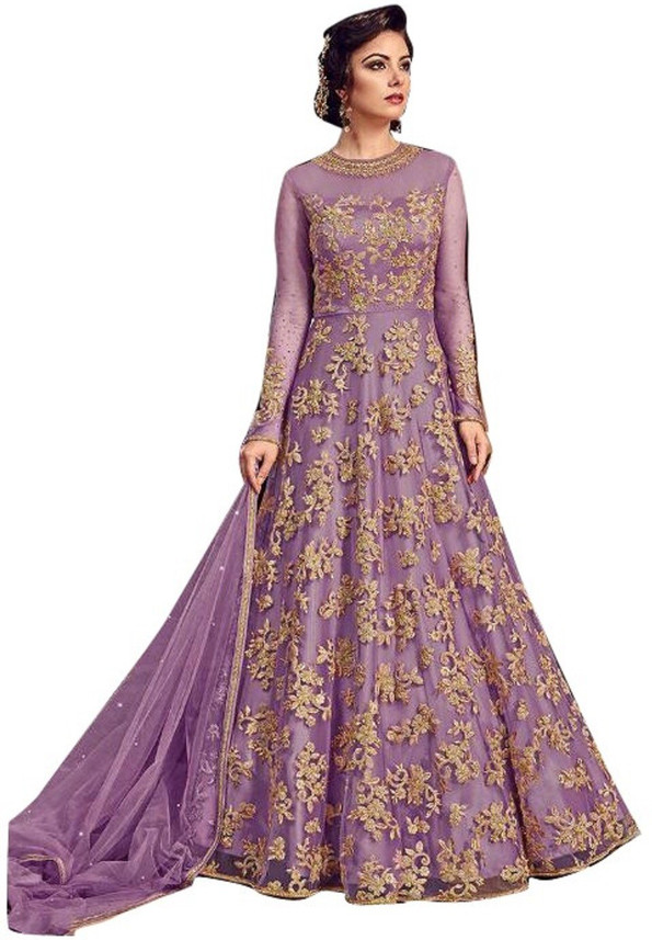 FABREXA Women Gown and Dupatta Set 