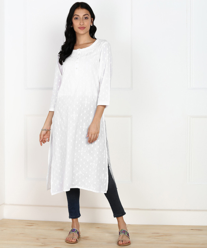 Fabindia women's straight cotton kurta Clearance