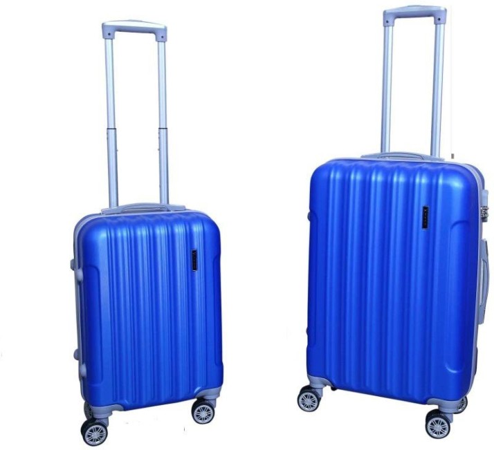 blue 4 wheel suitcase