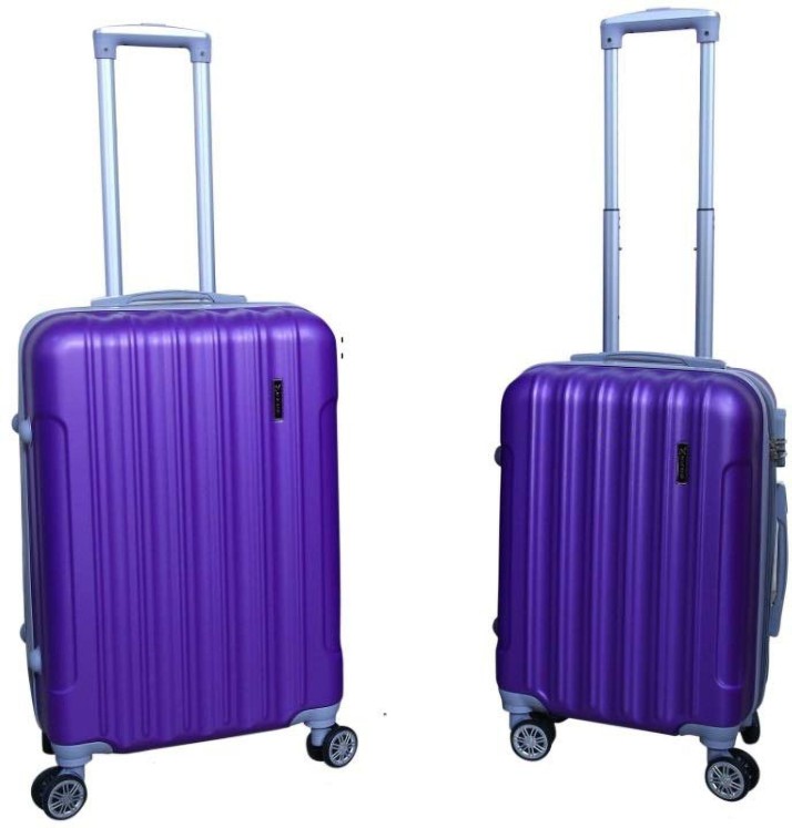 purple 4 wheel suitcase