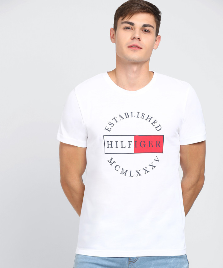 TOMMY HILFIGER Printed Men Round Neck 