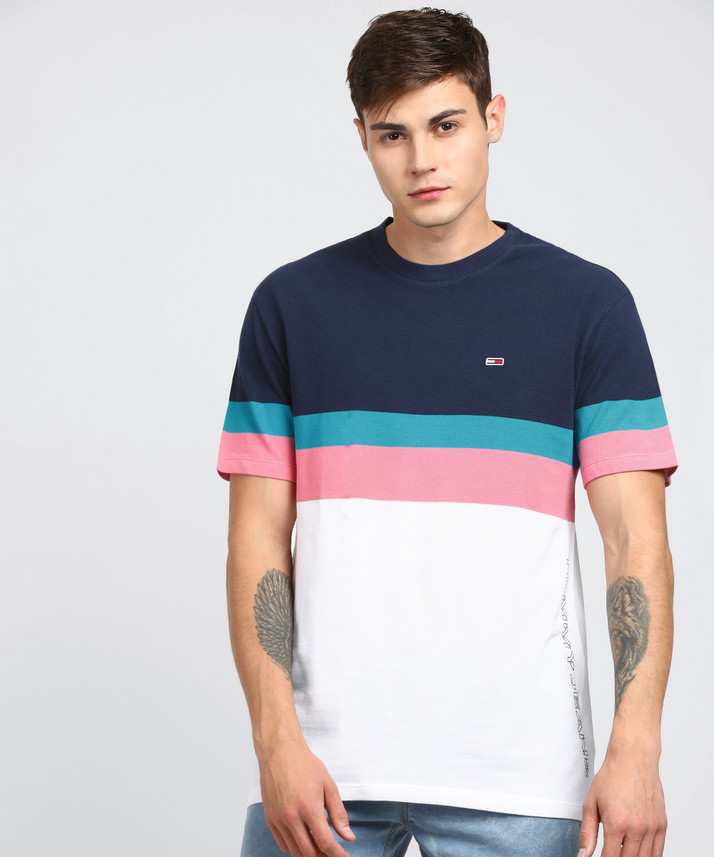 TOMMY HILFIGER Color Block Men Round 