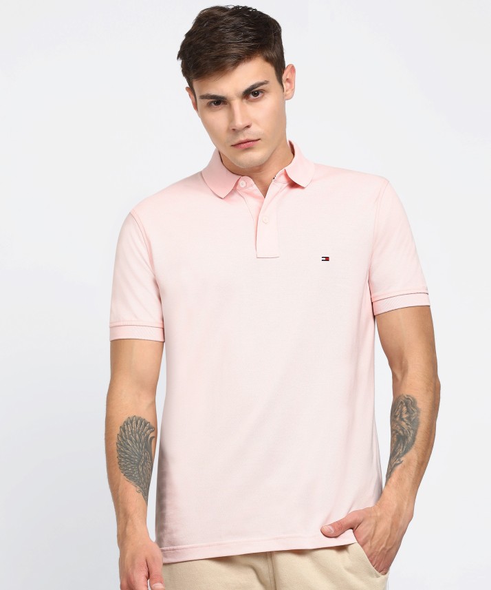 pink tommy hilfiger shirt mens