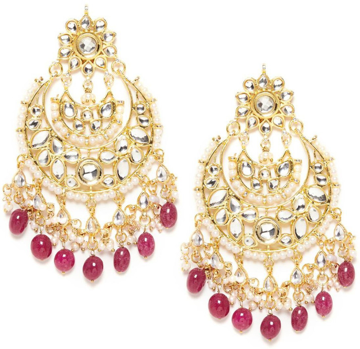 Buy JLKENTERPRISES Kundan Drop Earrings 