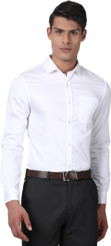 Rigs \u0026 Rags Men Solid Party White Shirt 